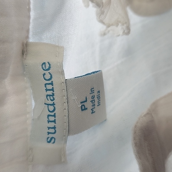 Sundance Elegant White Women's Blouse Petite Large - Picture 10 of 13